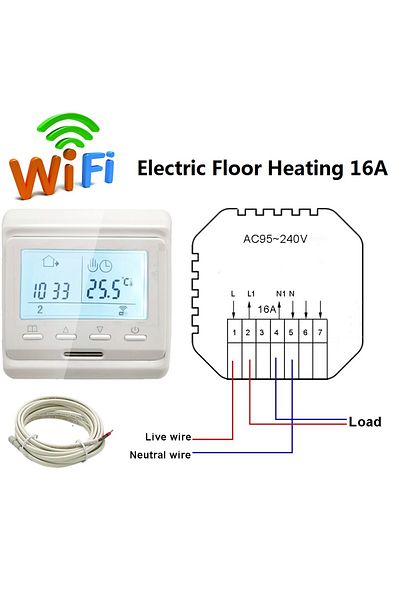 Choice Electric 16a Wifi-w Minco Heat Alexa Google Home Smart Wifi Thermostat Electric/water/gas Boiler War