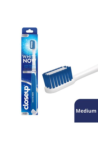 Closeup Toothbrush White Now Protect Medium 1 Pc Deep Cleaning & Gentle Gum Care
