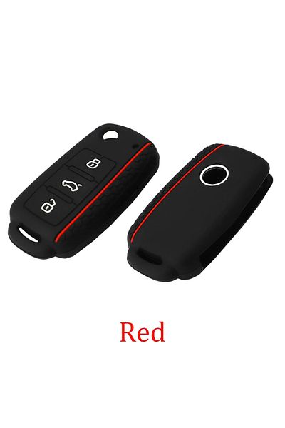 Choice Red Silicone 3 Buttons Car Key Cover Case For Vw Golf 4 5 6 7 Bora Jetta Polo Mk4 Mk6 Bora Passat B5