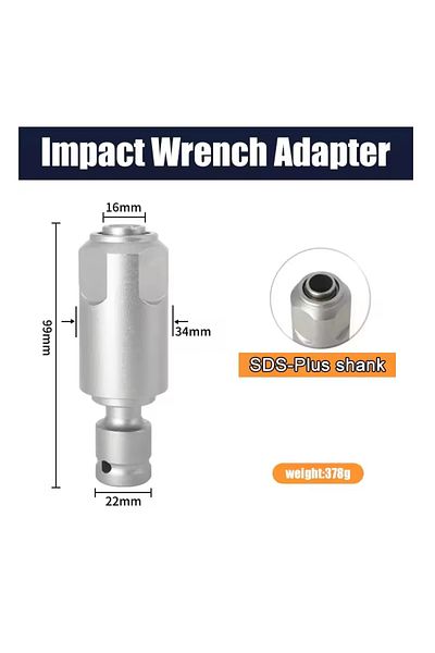 Choice Sds-plus Interface Adapter For Converting Impact Wrench To Electric Hammer Converts To Sds-plus/squa