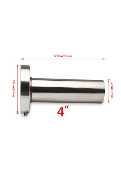 Choice 4 Unadjustable Universal 3.5" /4'' / 4.5'' Round Steel Removable Stainless Steel Car Exhaust Muffler