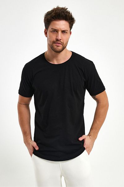 AMAZING CRASH Skirt Oval Basic Crew Neck Slim Fit Short Sleeve T-Shirt