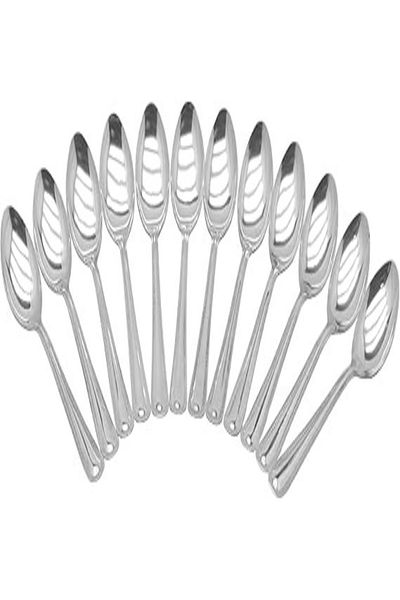 Chefline Hammered Stainless Steel Tea Spoon, 6 Pcs Elegant & Durable Cutlery
