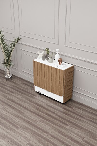 İGEMTASARİM YEMEK MASASI MUTFAK MASASI ÇOK AMAÇLI KATLANILABİLİR 4 TABURELİ MASA