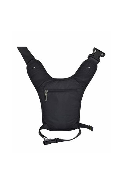 ÇÇS Motorcycle Waist Leg Bag Black with Cover