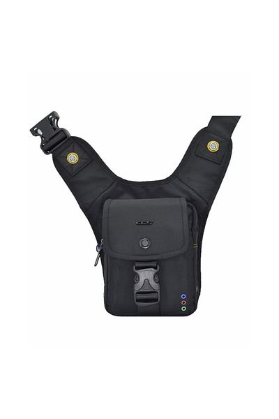 ÇÇS Motorcycle Waist Leg Bag Black with Cover