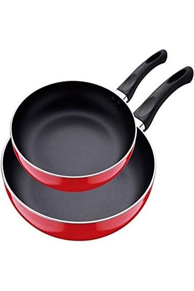 Chefline Aluminium Fry Pan, 24 cm, XF24R Lightweight Non-Stick Frying Pan for Everyday Cooking