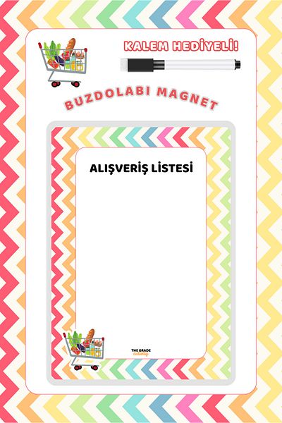 The Grade Summer Sil Fridge Memo Pad My Shopping List Memo Pad Magnetic Refrigerator Memo Pad Magnet Memo Pad 21 X 15cm