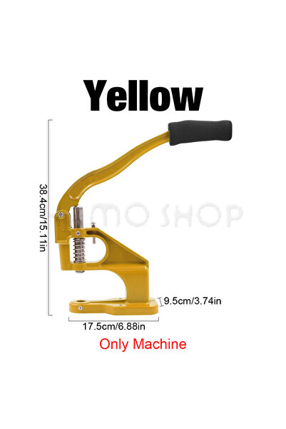 choice2 آلة ضغط يدوية صفراء فقط، قوالب معدنية، حلقات تثبيت، مسامير مزدوج الغط...