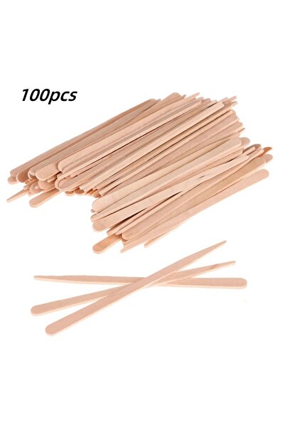 Choice 100 قطعة من عصا إزالة الشعر الخشبية للنساء باللون الكاكي، ملعقة إزالة ...