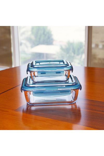 ROYALFORD 2Pcs Glass Airtight Container with Lids, RF9985