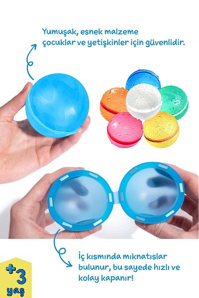 Myminibaby Boops Reusable Magnet Water Ball (Water Ball in Summer Snow Ball in Winter)