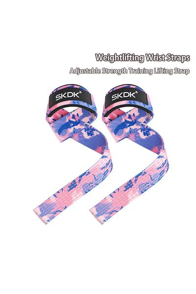 Choice Flower Purple Weightlifting Wrist Straps Strength Training Adjustable Non-slip Gym Fitness Lifting S