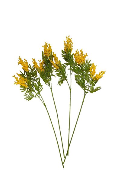 MAKİ DEKOR Yapay Çiçek Mimoza 4 Dallı 70 Cm