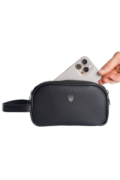 WATCHOFROYAL Valletta Black Imported Vegan Leather Handbag