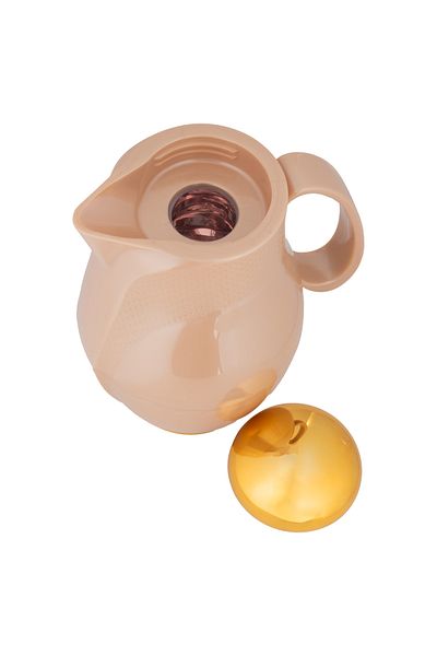 ALSAIF Deva Coffee And Tea Vaccum Flask In Brown/gold / Leak-proof And Keeps Drinks Hot 1 Liter