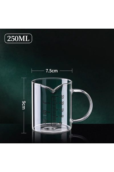 Choice 250-1000ml 250ml 1pcs Glass Measuring Cup With Handle Heat-resistant Laboratory Beaker Kitchen Milk