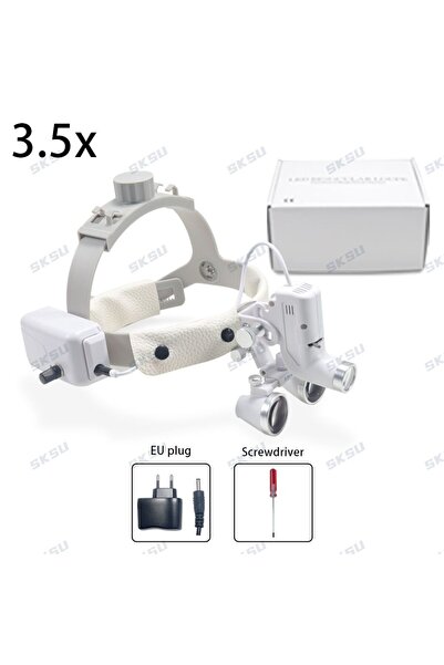 Choice مصباح LED للأسنان بمقبس الاتحاد الأوروبي 3.5X، مصباح LED ثنائي العدسات...