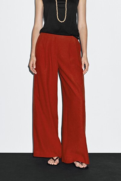 Massimo Dutti Çift pensli straight fit pantolon
