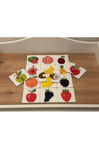 Bellacasa بطاقة ألغاز مطعمة بالفواكه والخضروات، لعبة تعليمية للألغاز، لعبة تع...