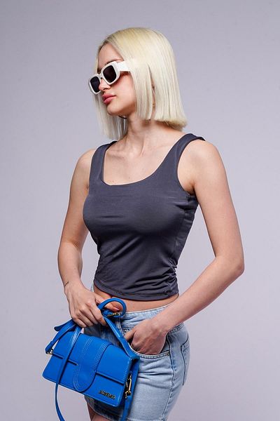 Madmext بلوزة نسائية بأشرطة سميكة مدخنة MG1998