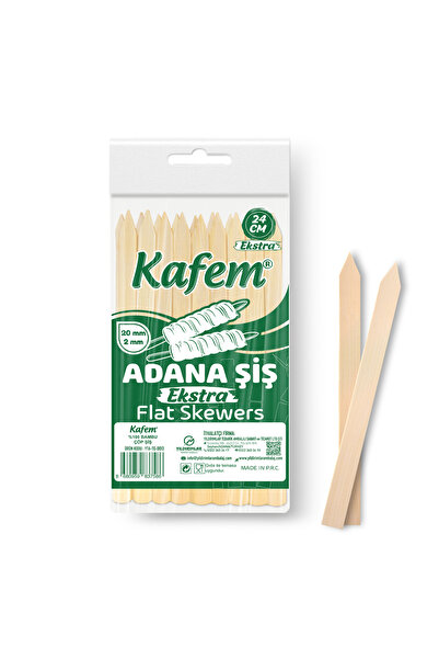 KAFEM Adana Çöp Şiş Ekstra 24 Cm 25 Li X 5 Paket