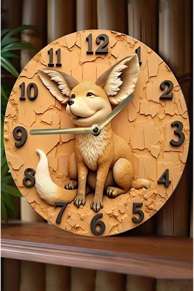 kutuTR Silent Round Wooden Wall Clock, Quartz Movement 3D Look 2D Clock Sdw103