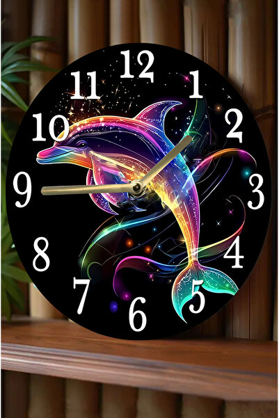 kutuTR Silent Round Wooden Wall Clock, Quartz Movement 3D Look 2D Clock Sdw100