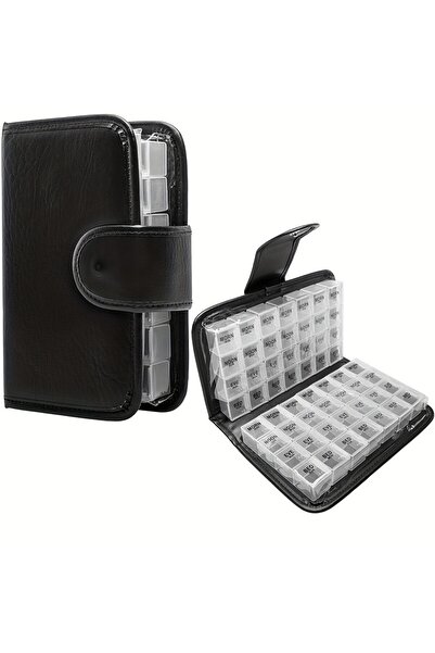 Choice حافظة حبوب بيضاء مكونة من قطعة واحدة، 14 يومًا، 56 حجرة، صندوق حبوب/من...