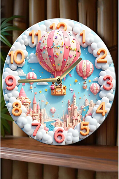 kutuTR Sessiz Yuvarlak Ahşap Duvar Saati, Kuvars Hareketli 3d Görünümlü 2d Saat Sdw101