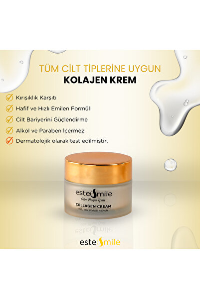 este smile Kolajen Krem, Kırışıklık Karşıtı, Yüz-göz Çevresi Ve Boyun- 50ml, ...