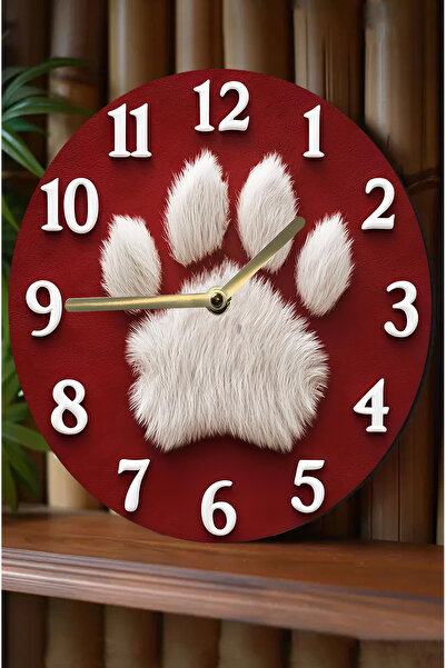 kutuTR Sessiz Yuvarlak Ahşap Duvar Saati, Kuvars 3 Boyut Görünümlü 2d Saatler