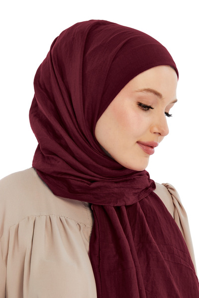 Altobeh Cotton Soft Shawl - Claret Red