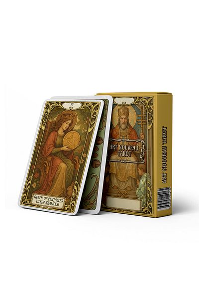 SPELT 78 Cards Golden Art Nouveau Special Design 12X8 cm Classic Tarot Deck Tarot Cards