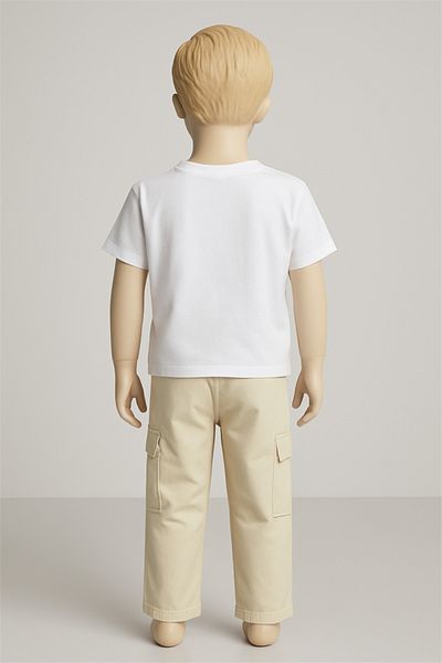 Motebarn Wear Boy's Pants Bottom-Top Set Cream