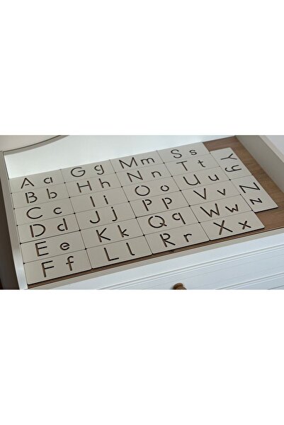 Bellacasa Alfabe Çizgi Çalışma Seti, Eğitici Oyuncak, Montessori Eğitim Oyunc...