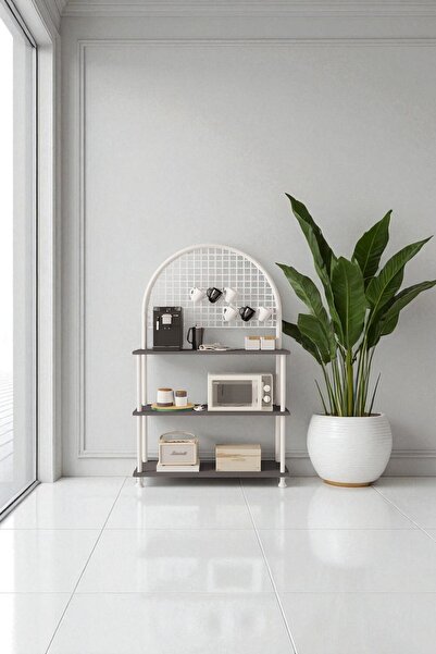 Mobitopya Çevir Kur Çok Amaçlı Kahve Köşesi Dolabı, Mutfak Standı, Mutfak Dolabı, Mutfak Düzenleyici 71*134*35