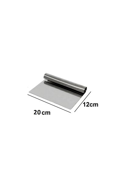 Telsan Stainless Steel Professional Dough Cutter Spatula Dough Cutting Chopping Bench Scraping Apparatus 20cm