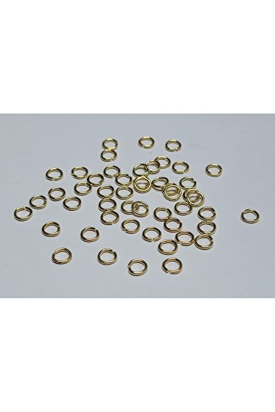 arminow 5 MM KEY RING AND JEWELRY RING - GOLD COLOR 100 PIECES