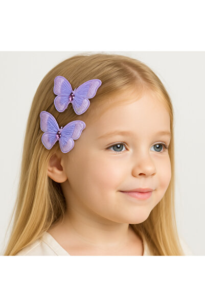 Motebarn Wear Дівчача шпилька-метелик, 2 шт., фіолетова