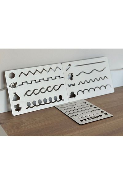 Bellacasa 3-Piece Line Work Set, Educational Toy, Montessori Educational Toy, Motor Intelligence Toy