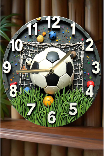 kutuTR Sessiz Yuvarlak Ahşap Duvar Saati, Kuvars Hareketli 3d Görünümlü 2d Saat Sdw127