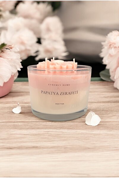 Evremly Home Papatyalı Bardak Mum