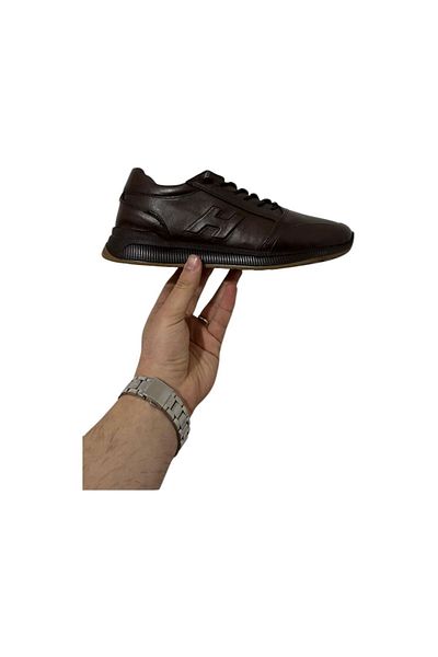 Greyybull Shoes καφέ δερμάτινα ανδρικά αθλητικά παπούτσια-ελαφριά αθλητικά παπούτσια