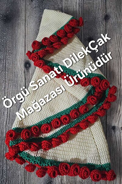 Örgü Sanatı Birebir gölseldeki ürün gelir 100 Cm Çap 76 Güllü, Buket Battaniy...