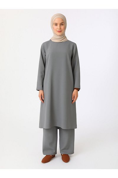 Refka Soft Textured Double Set - Gray - Refka