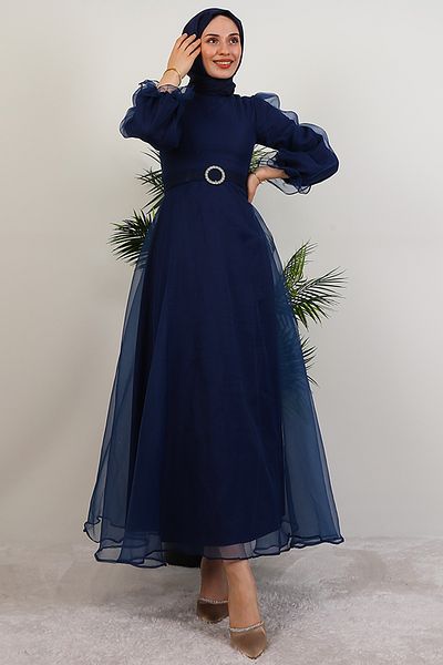 GİZ AGİYİM Φόρεμα Navy Blue Elfida Hijab