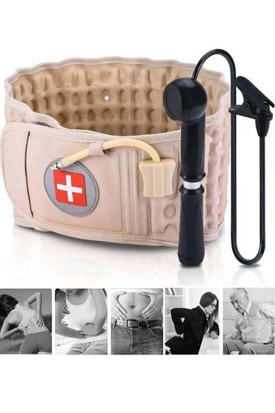 Prime by Javaudan Back Decompression Belt Back Support Belt Lumbar Support Massage Air Traction Belt With Extended Pad