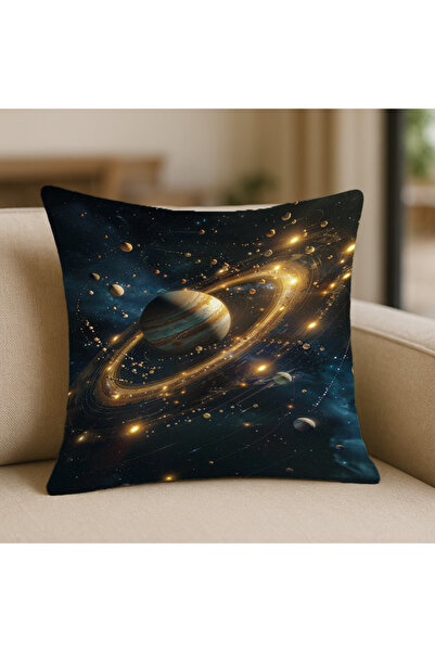 TURKISHRUG KINGDOM غطاء وسادة بنمط Space Mars – مقاس 43 × 43 سم، مزدوج الجوان...