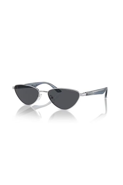 Emporio Armani Woman Irregular Sunglasses- Ea 2153 - Lense Size:56mm - Shiny Silver